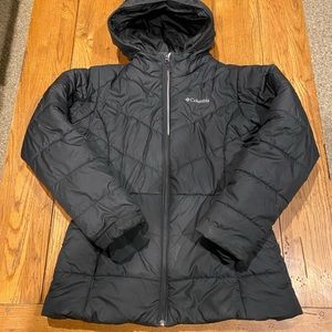 COLUMBIA YOUTH GIRLS BLACK WINTER COAT BLACK SIZE XL PUFFER JACKET